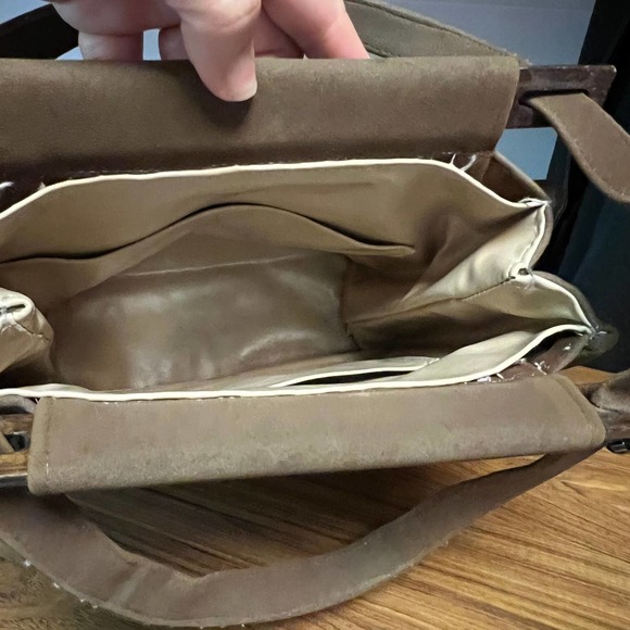 Vintage Road Runner Purse Tote Bag Embroidered Dessert Cottage Core Wooden - Picture 8 of 12